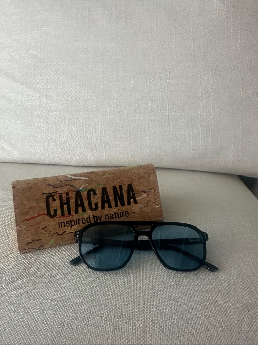 CHACANA Women’s Black Sunglasses with Blue Tint Lenses